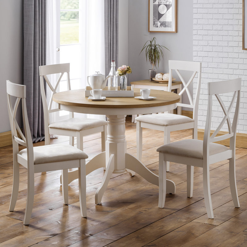 August Grove Isabelle Round Dining Set with 4 Chairs & Reviews
